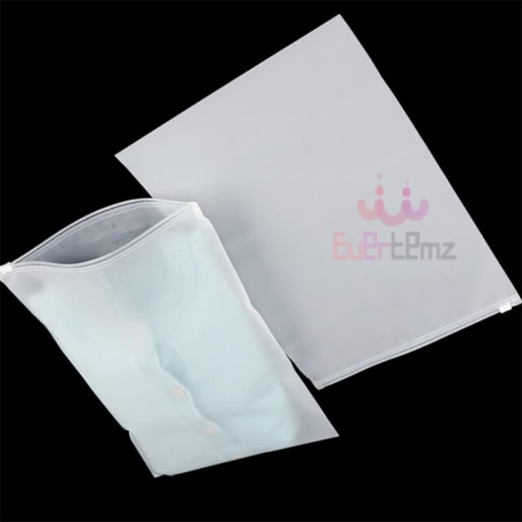 반투명 PVC 슬라이드 다회용 지퍼백 25x35cm 여행용세면백 의류지퍼백 PVC슬라이드지퍼백