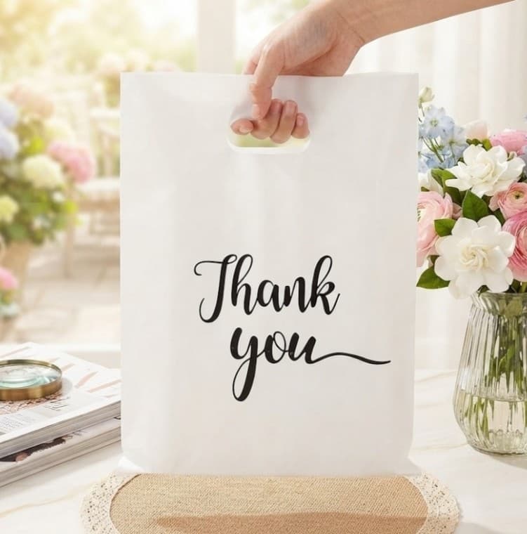 25*35cm/35*45cm 2종 비닐봉투 Thankyou 비닐봉지 포장봉투 쇼핑백 옷가게 마트 포장봉투