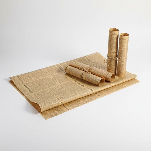 꽃 영문 포장지 신문
